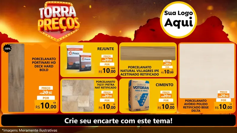 Modelo de TV para TV Horizontal com o tema Torra Preços para Pisos e revestimentos