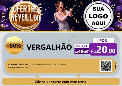 Modelo de Cartaz para Cartaz A4 Horizontal com o tema Ofertas de Réveillon para Ferragens