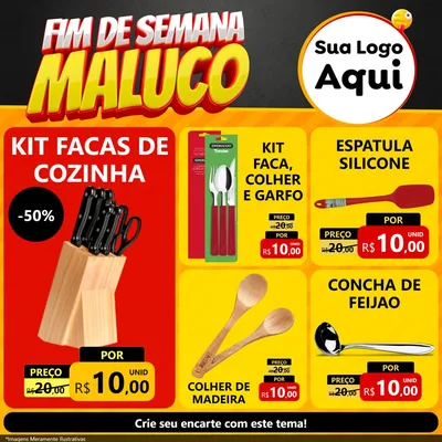 Modelo de Rede Social para Feed Facebook com o tema Final de Semana Maluco para Utilidades Domésticas