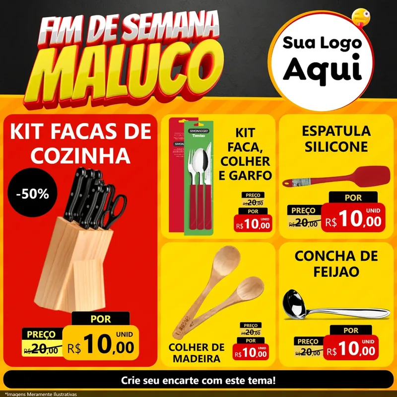 Modelo de Rede Social para Feed Facebook com o tema Final de Semana Maluco para Utilidades Domésticas