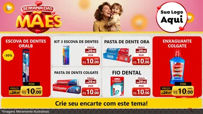 Modelo de TV para TV Horizontal com o tema Semana das Mães para Higiene Pessoal