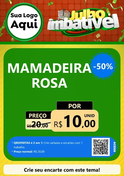 Modelo de Cartaz para Cartaz A4 Vertical com o tema Julho Imbatível para Bebês