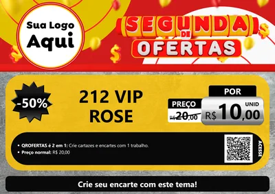 Modelo de Cartaz para Cartaz A4 Horizontal com o tema Segunda de Ofertas para Perfumes