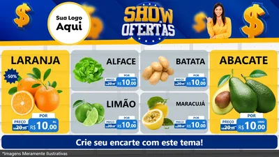Modelo de TV para TV Horizontal com o tema Show de Ofertas para Hortifrúti