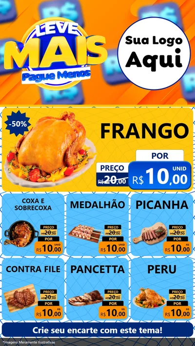 Modelo de Rede Social para Stories com o tema Leve Mais, Pague Menos para Assados