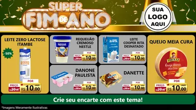 Modelo de TV para TV Horizontal com o tema Super Fim de Ano para Frios e Laticínios