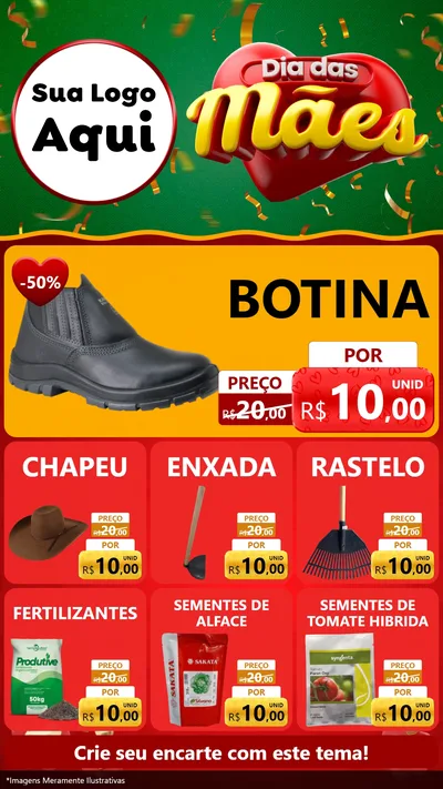 Modelo de Rede Social para Stories com o tema Dia das Mães para Agropecuária