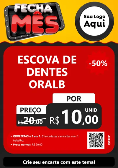 Modelo de Cartaz para Cartaz A4 Vertical com o tema Fecha Mês para Higiene Pessoal