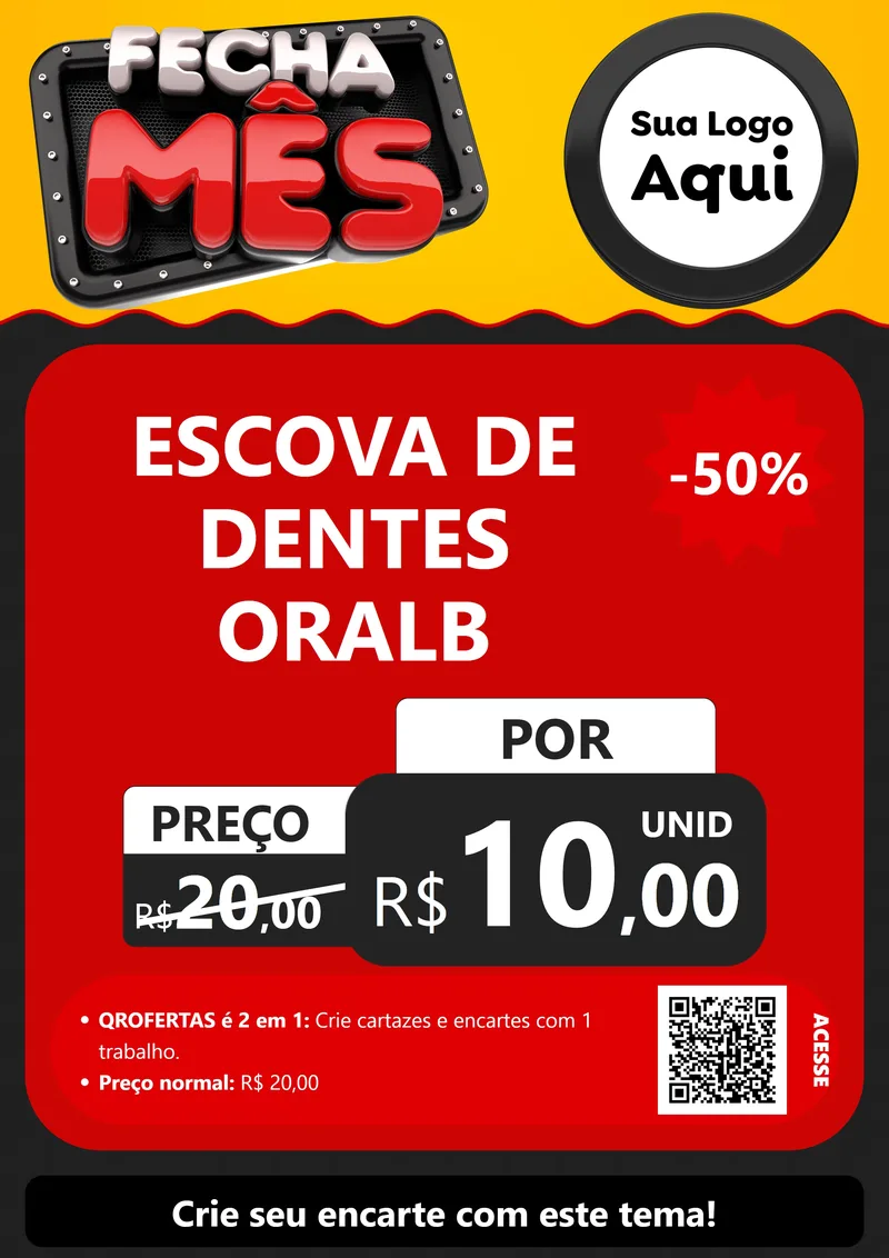 Modelo de Cartaz para Cartaz A4 Vertical com o tema Fecha Mês para Higiene Pessoal
