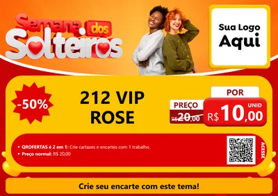 Modelo de Cartaz para Cartaz A4 Horizontal com o tema Semana dos Solteiros para Perfumes