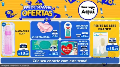 Modelo de TV para TV Horizontal com o tema Fim de Semana de Ofertas para Bebês