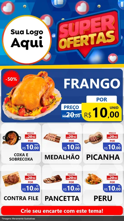 Modelo de Rede Social para Stories com o tema Super Ofertas para Assados