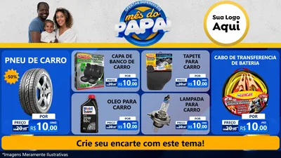 Modelo de TV para TV Horizontal com o tema Ofertas Imperdíveis Mês Do Papai para Auto peças