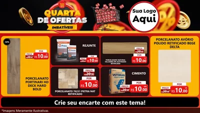 Modelo de TV para TV Horizontal com o tema Quarta de Ofertas Imbatíveis para Pisos e revestimentos