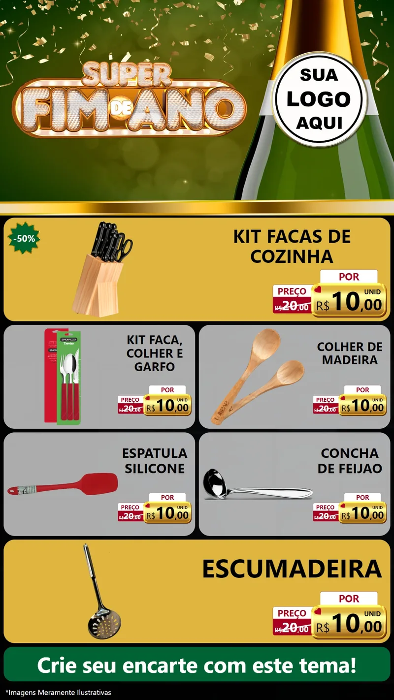 Modelo de TV para TV Vertical com o tema Super Fim de Ano para Utilidades Domésticas