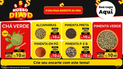 Modelo de TV para TV Horizontal com o tema Nosso Dia D para Produtos Naturais