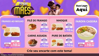 Modelo de TV para TV Horizontal com o tema Dia das Mães para Restaurante