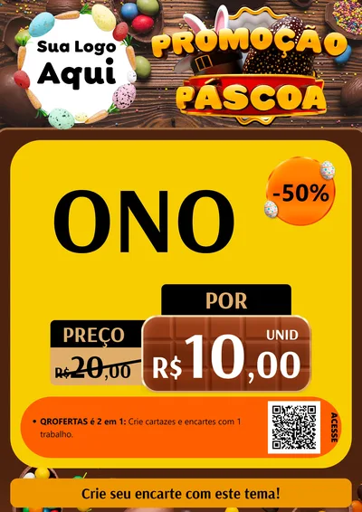 Modelo de Cartaz para Cartaz A4 Vertical com o tema Promoção Páscoa para Óticas