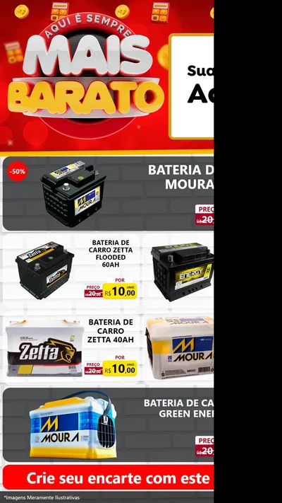 Modelo de TV para TV Vertical com o tema Mais Barato para Baterias Elétricas