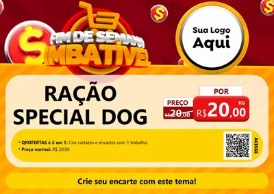 Modelo de Cartaz para Cartaz A4 Horizontal com o tema Fim de Semana Imbatível para Pet Shop