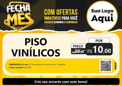 Modelo de Cartaz para Cartaz A4 Horizontal com o tema Fecha Mês para Material para Construção