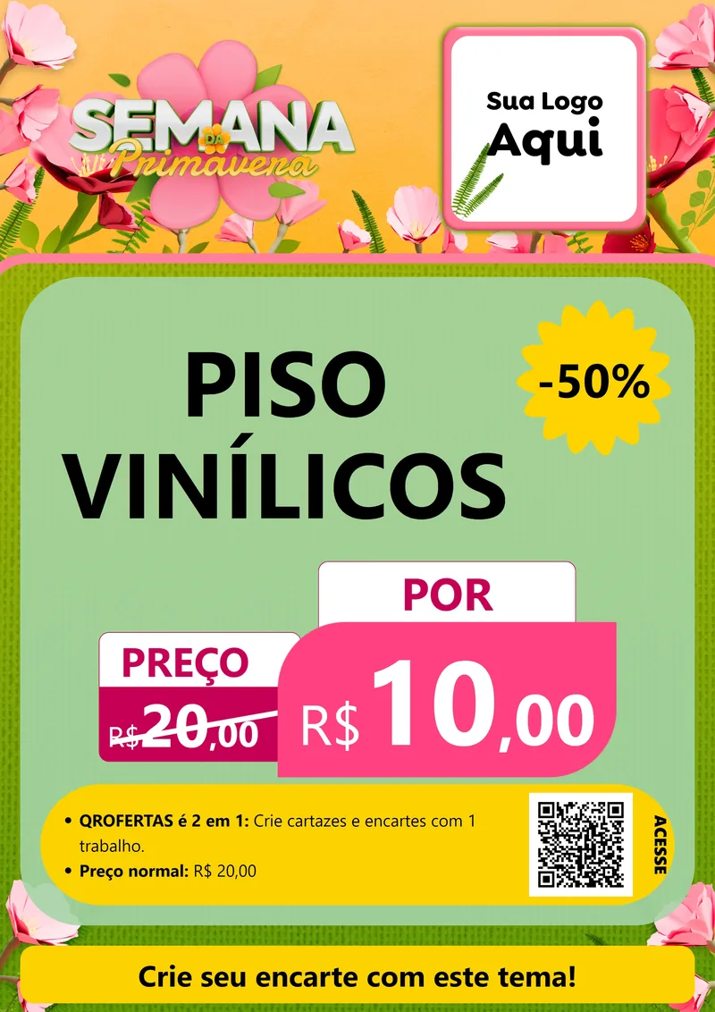 Modelo de Cartaz para Cartaz A4 Vertical com o tema Semana da Primavera para Material para Construção