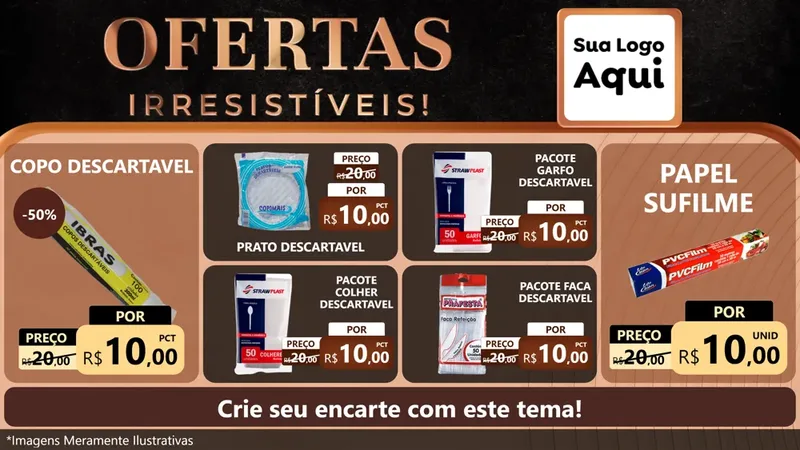 Modelo de TV para TV Horizontal com o tema Ofertas Irresistíveis! para Embalagens