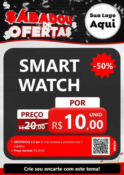 Modelo de Cartaz para Cartaz A4 Vertical com o tema Sabadou de Ofertas para Informática