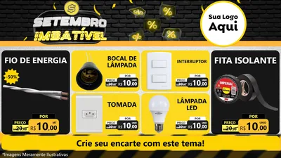 Modelo de TV para TV Horizontal com o tema Setembro Imbatível para Materiais Elétricos