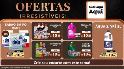 Modelo de TV para TV Horizontal com o tema Ofertas Irresistíveis! para Produtos de Limpeza