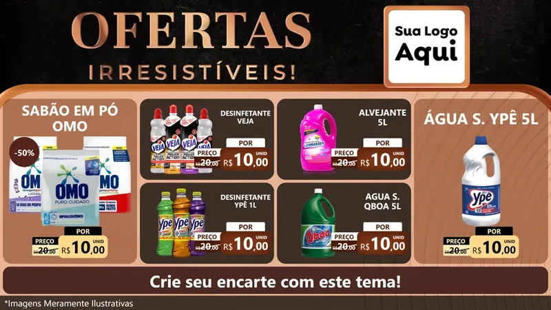 Modelo de TV para TV Horizontal com o tema Ofertas Irresistíveis! para Produtos de Limpeza