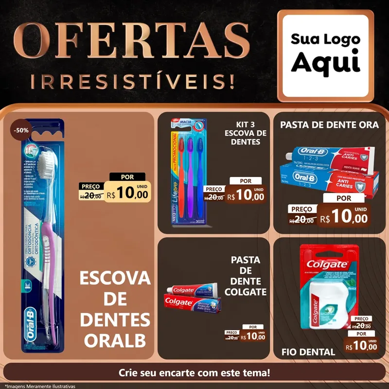 Modelo de Rede Social para Feed Facebook com o tema Ofertas Irresistíveis! para Higiene Pessoal
