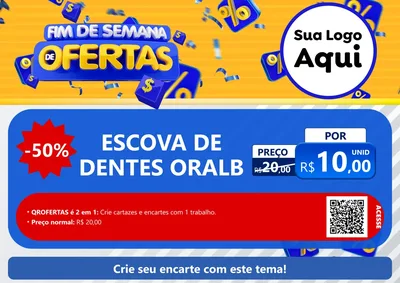 Modelo de Cartaz para Cartaz A4 Horizontal com o tema Fim de Semana de Ofertas para Higiene Pessoal