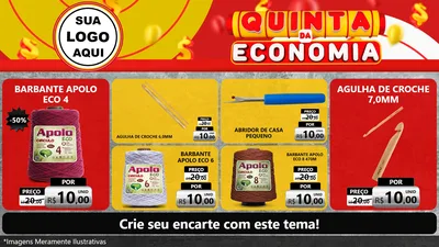 Modelo de TV para TV Horizontal com o tema Quinta da Economia para Armarinho e Aviamentos
