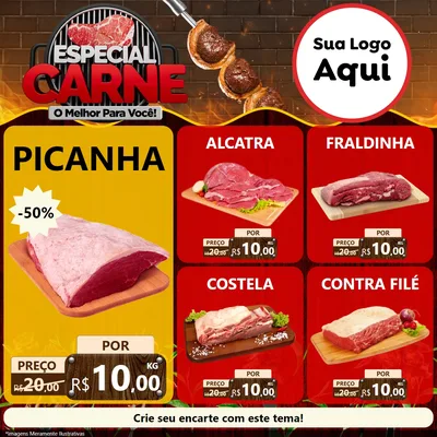 Modelo de Rede Social para Feed Facebook com o tema Especial da Carne - O melhor para você! para Açougue
