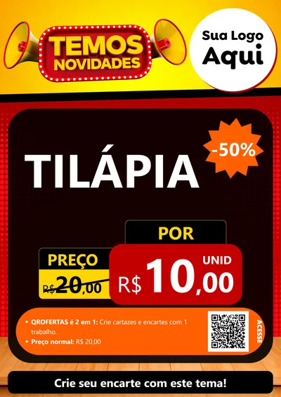 Modelo de Cartaz para Cartaz A4 Vertical