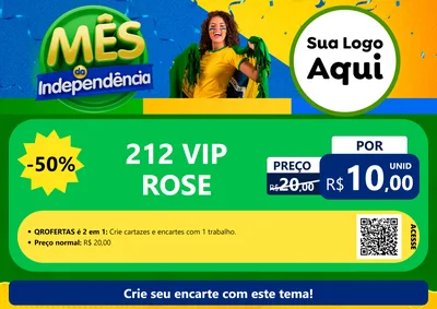 Modelo de Cartaz para Cartaz A4 Horizontal com o tema Mês da Independência para Perfumes