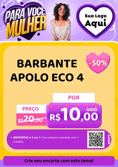 Modelo de Cartaz para Cartaz A4 Vertical com o tema Para Você, Mulher para Armarinho e Aviamentos
