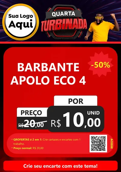 Modelo de Cartaz para Cartaz A4 Vertical com o tema Quarta Turbinada para Armarinho e Aviamentos