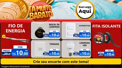 Modelo de TV para TV Horizontal com o tema Está Muito Barato para Materiais Elétricos