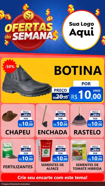 Modelo de Rede Social para Stories com o tema Ofertas Da Semana para Agropecuária