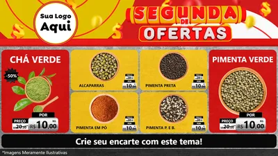 Modelo de TV para TV Horizontal com o tema Segunda de Ofertas para Produtos Naturais
