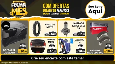 Modelo de TV para TV Horizontal com o tema Fecha Mês para Moto peças