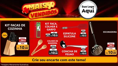 Modelo de TV para TV Horizontal com o tema Mais Vendidos para Utilidades Domésticas