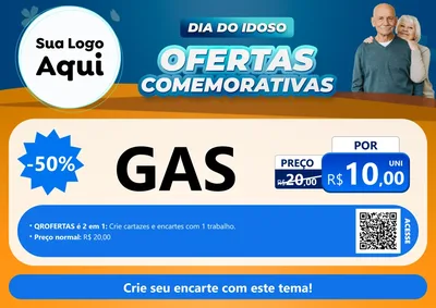 Modelo de Cartaz para Cartaz A4 Horizontal com o tema Dia do Idoso