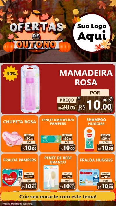 Modelo de Rede Social para Stories com o tema Ofertas de Outono para Bebês