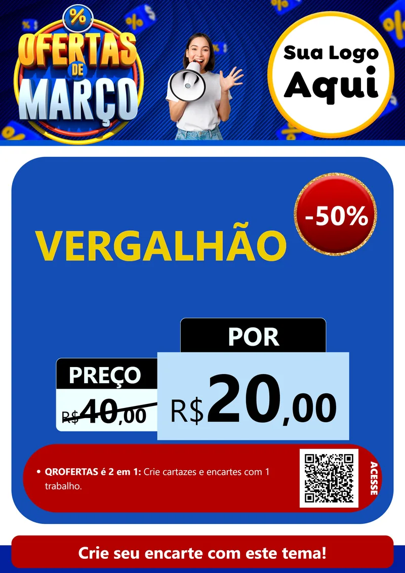 Modelo de Cartaz para Cartaz A4 Vertical com o tema Ofertas de Março para Ferragens
