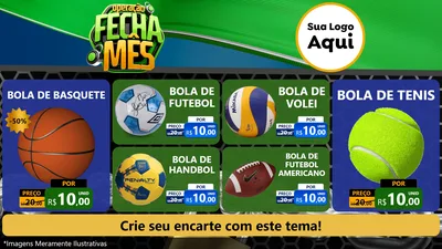 Modelo de TV para TV Horizontal com o tema Operação Fecha Mês para Artigos Esportivos