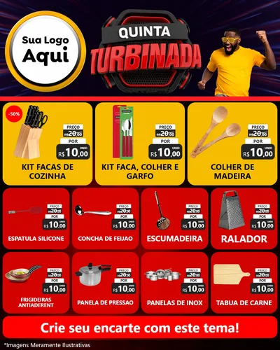 Modelo de Rede Social para Feed Instagram com o tema Quinta Turbinada para Utilidades Domésticas