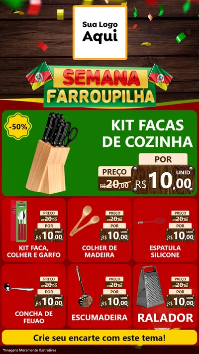 Modelo de Rede Social para Stories com o tema Semana Farroupilha para Utilidades Domésticas